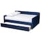 Baxton Studio Jona Blue Velvet and Button Tufted Full Size Daybed with Trundle 169-10846 - alternate 8